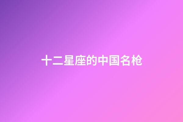 十二星座的中国名枪-第1张-星座运势-玄机派