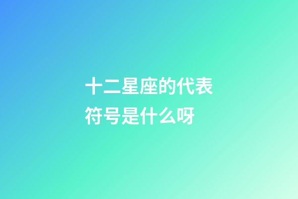 十二星座的代表符号是什么呀-第1张-星座运势-玄机派