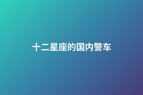 十二星座的国内警车-第1张-星座运势-玄机派