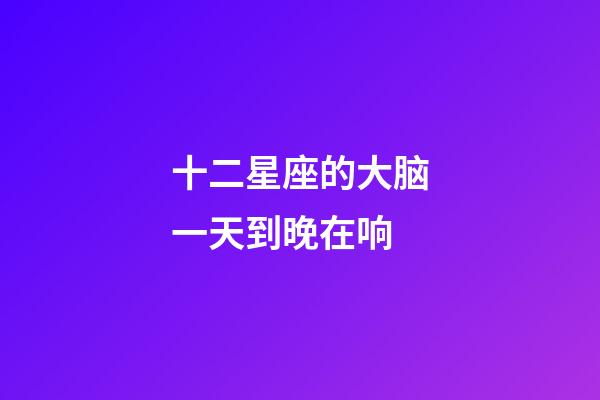 十二星座的大脑一天到晚在响-第1张-星座运势-玄机派