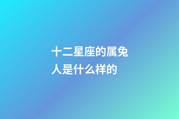 十二星座的属兔人是什么样的-第1张-星座运势-玄机派