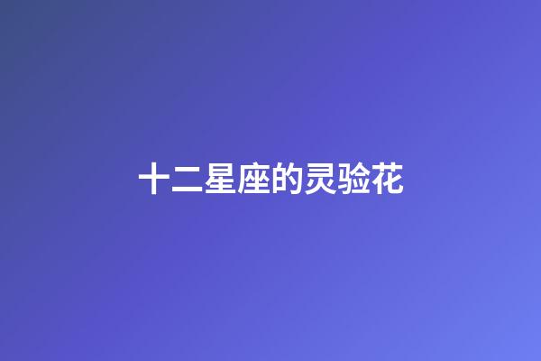 十二星座的灵验花-第1张-星座运势-玄机派