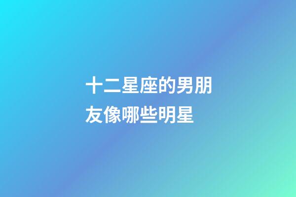 十二星座的男朋友像哪些明星-第1张-星座运势-玄机派