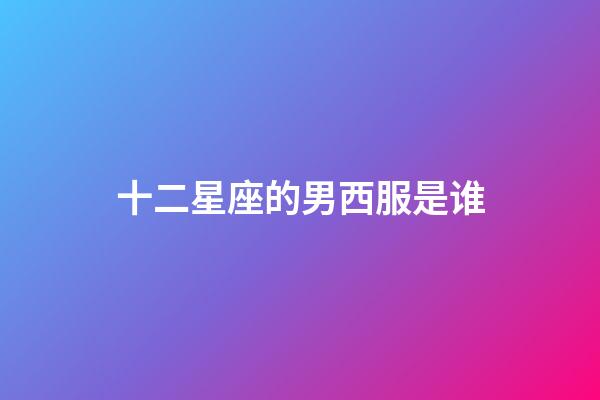 十二星座的男西服是谁
