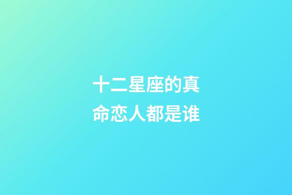 十二星座的真命恋人都是谁-第1张-星座运势-玄机派