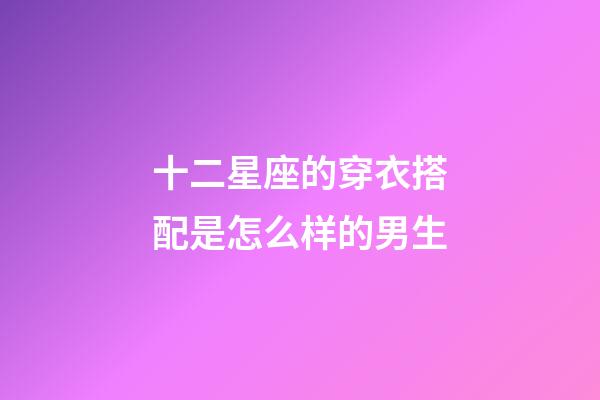 十二星座的穿衣搭配是怎么样的男生-第1张-星座运势-玄机派
