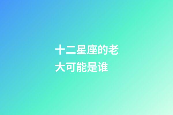 十二星座的老大可能是谁-第1张-星座运势-玄机派