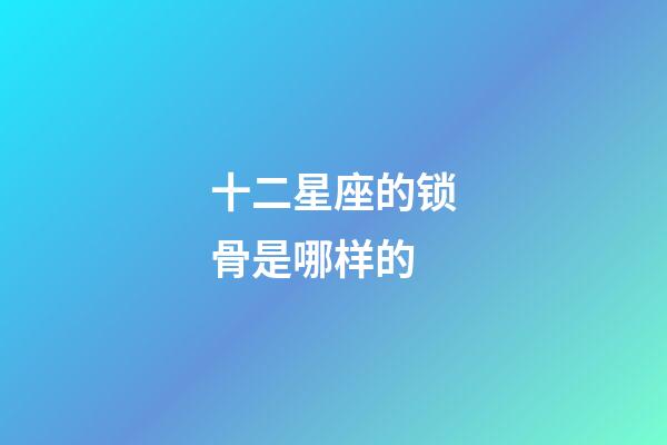 十二星座的锁骨是哪样的-第1张-星座运势-玄机派