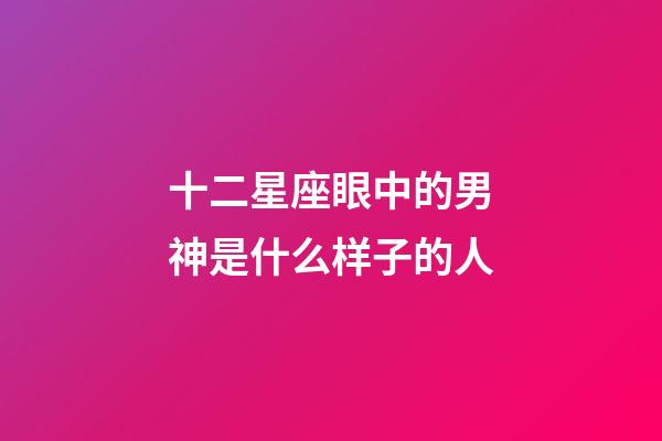 十二星座眼中的男神是什么样子的人-第1张-星座运势-玄机派