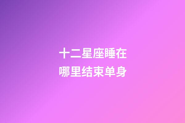 十二星座睡在哪里结束单身-第1张-星座运势-玄机派