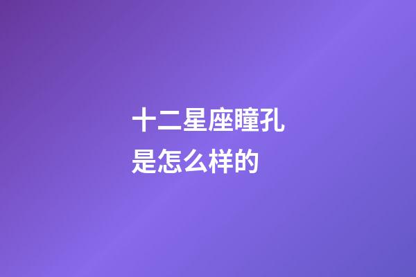 十二星座瞳孔是怎么样的-第1张-星座运势-玄机派