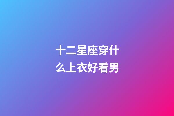 十二星座穿什么上衣好看男-第1张-星座运势-玄机派