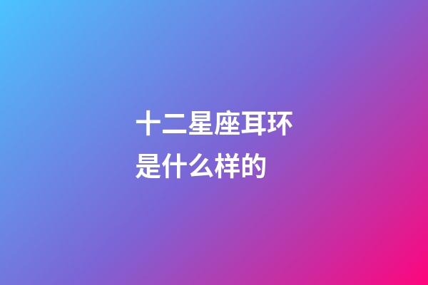十二星座耳环是什么样的-第1张-星座运势-玄机派