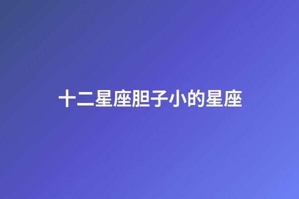 十二星座胆子小的星座-第1张-星座运势-玄机派