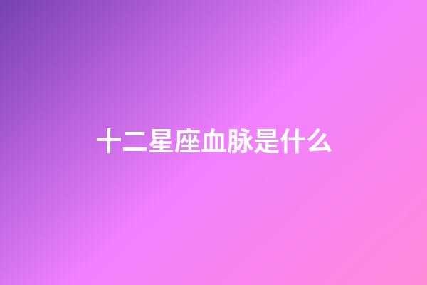 十二星座血脉是什么