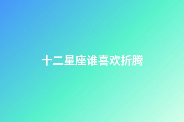 十二星座谁喜欢折腾-第1张-星座运势-玄机派