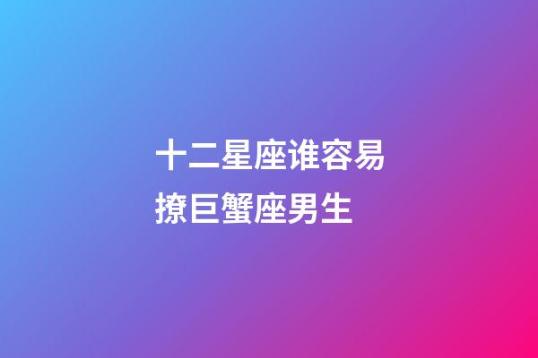 十二星座谁容易撩巨蟹座男生-第1张-星座运势-玄机派