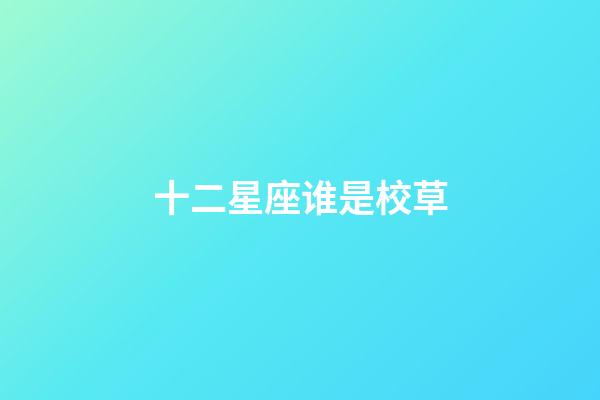 十二星座谁是校草-第1张-星座运势-玄机派