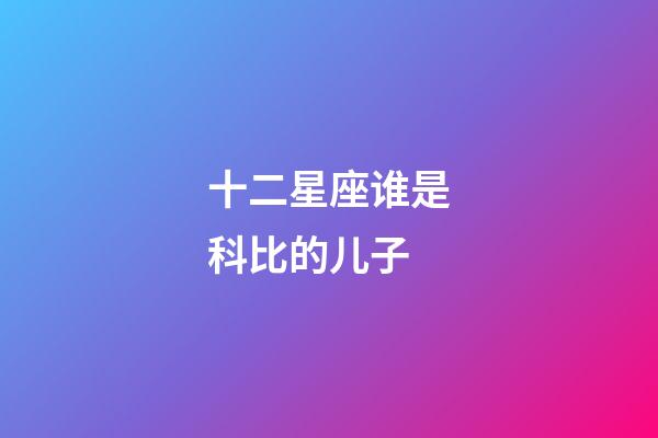 十二星座谁是科比的儿子-第1张-星座运势-玄机派