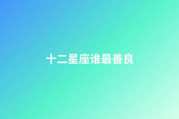 十二星座谁最善良（十二星座谁最有杀气）-第1张-星座运势-玄机派