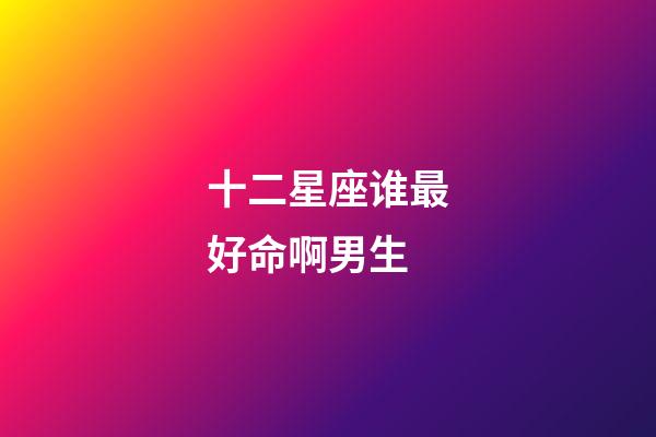 十二星座谁最好命啊男生-第1张-星座运势-玄机派