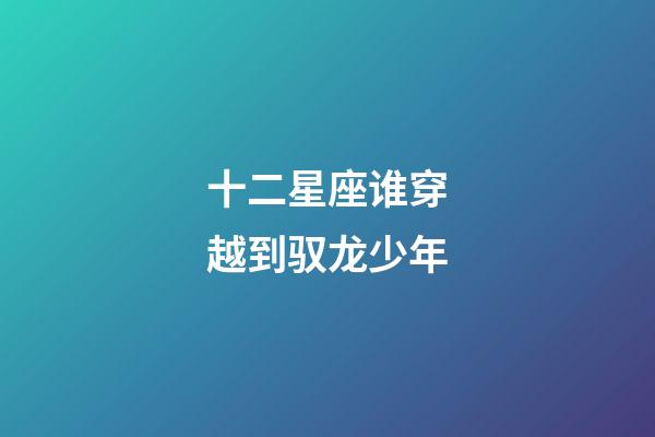 十二星座谁穿越到驭龙少年-第1张-星座运势-玄机派