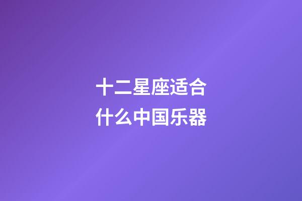 十二星座适合什么中国乐器-第1张-星座运势-玄机派