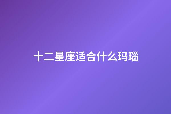 十二星座适合什么玛瑙-第1张-星座运势-玄机派