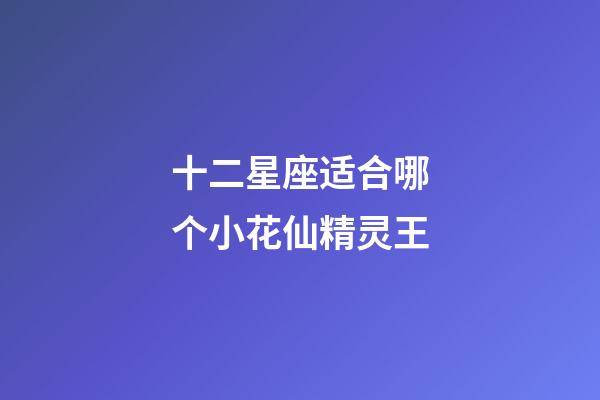 十二星座适合哪个小花仙精灵王-第1张-星座运势-玄机派