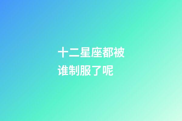 十二星座都被谁制服了呢-第1张-星座运势-玄机派