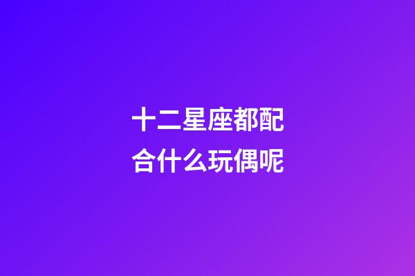 十二星座都配合什么玩偶呢