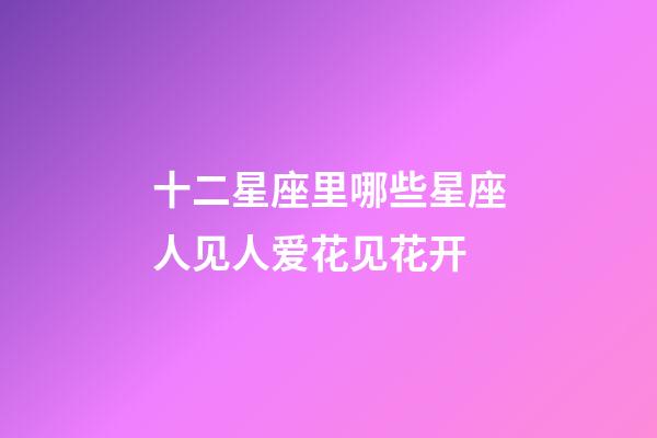 十二星座里哪些星座人见人爱花见花开-第1张-星座运势-玄机派