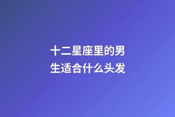 十二星座里的男生适合什么头发-第1张-星座运势-玄机派
