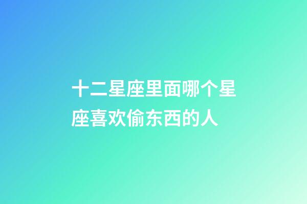 十二星座里面哪个星座喜欢偷东西的人-第1张-星座运势-玄机派