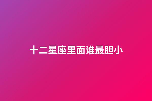 十二星座里面谁最胆小-第1张-星座运势-玄机派