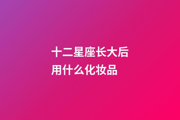 十二星座长大后用什么化妆品-第1张-星座运势-玄机派