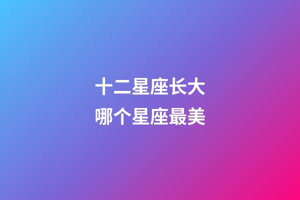 十二星座长大哪个星座最美-第1张-星座运势-玄机派