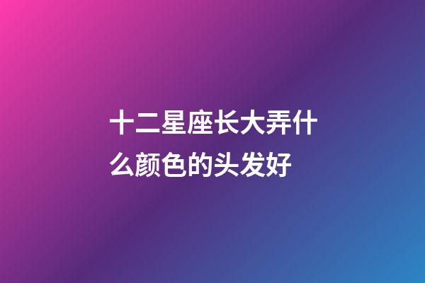 十二星座长大弄什么颜色的头发好-第1张-星座运势-玄机派