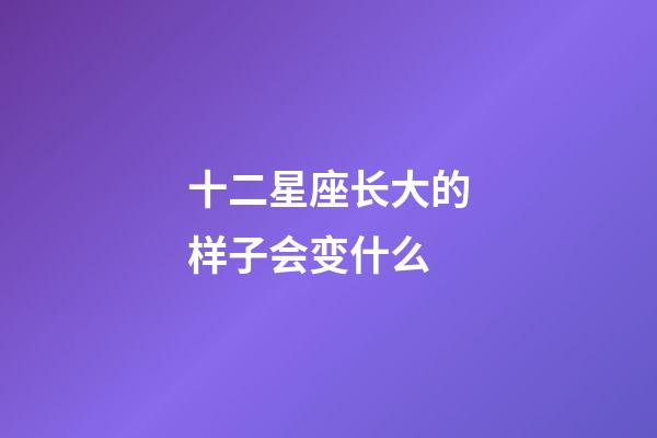 十二星座长大的样子会变什么-第1张-星座运势-玄机派