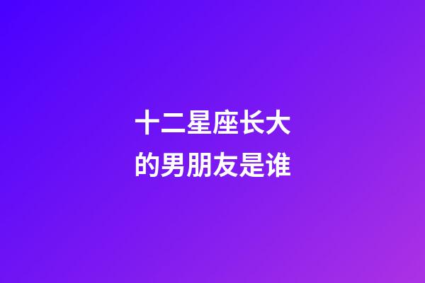 十二星座长大的男朋友是谁-第1张-星座运势-玄机派