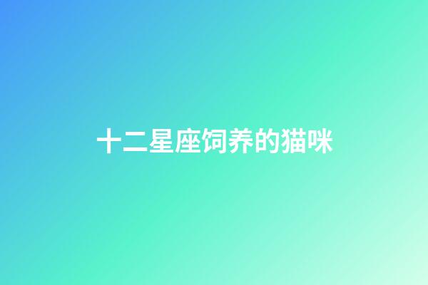 十二星座饲养的猫咪-第1张-星座运势-玄机派