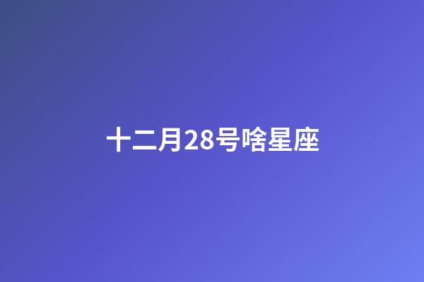 十二月28号啥星座-第1张-星座运势-玄机派