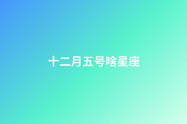 十二月五号啥星座-第1张-星座运势-玄机派