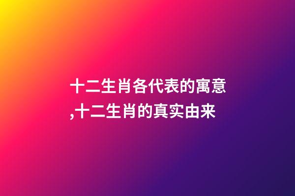 十二生肖各代表的寓意,十二生肖的真实由来-第1张-观点-玄机派