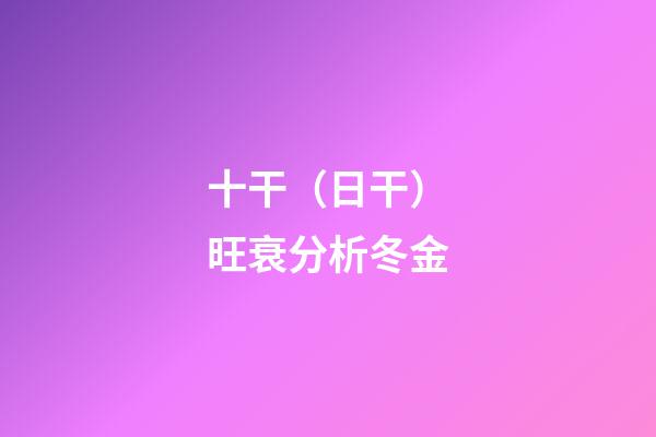 十干（日干）旺衰分析冬金