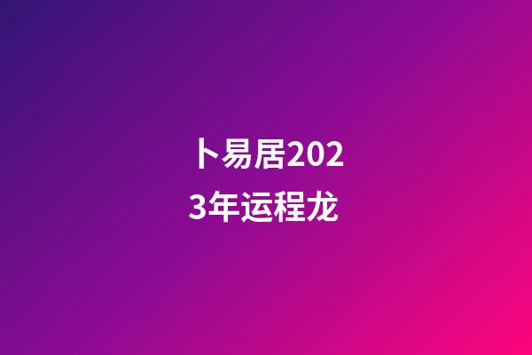 卜易居2023年运程龙