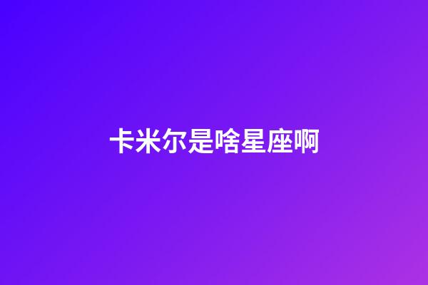 卡米尔是啥星座啊-第1张-星座运势-玄机派