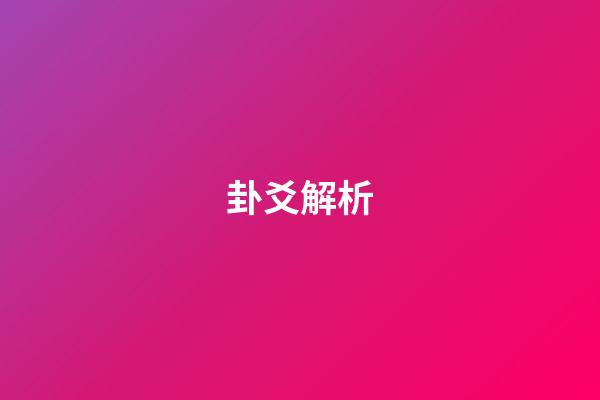 卦爻解析