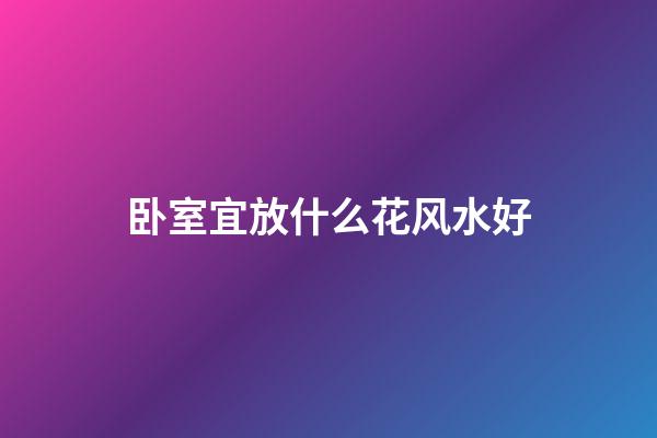 卧室宜放什么花风水好