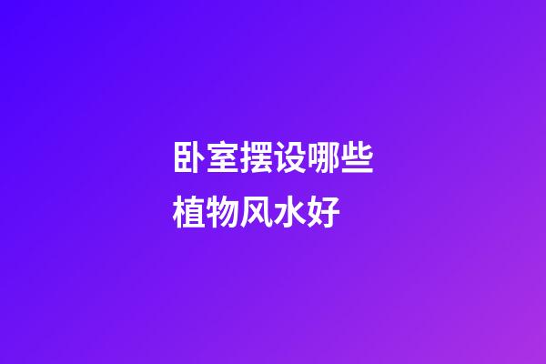 卧室摆设哪些植物风水好